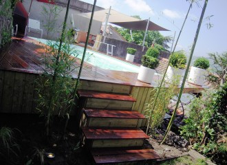 Piscine terrasse bois